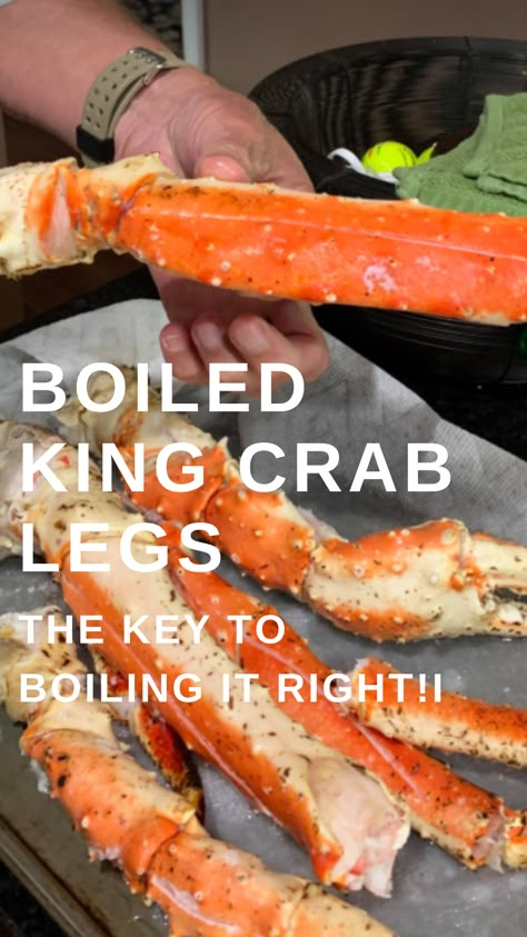 Best King Crab Legs Recipe, How To Make King Crab Legs At Home, Cooking King Crab Legs Best Way To, King Crab Leg Recipes, King Crab Boil Recipe, How Long Do You Boil Crab Legs For, Boiled Crab Legs Old Bay Seasoning, Boiling Crab Legs Recipes, Crab Leg Sides