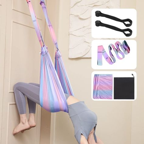 PRICES MAY VARY. JOFREY Leg Stretcher Strap, Stretching Equipment with Door Anchor Flexibility Trainer Backbend Assist Stretch Strap for Dance Aerial Yoga Ballet Leg Stretching Exercise Fast & Easy Installation: Ideal for indoor and outdoor use, this versatile aerial hammock kit easily hangs from any sturdy and safe structure, such as ceiling mounts, exposed ceiling beams, door frame bars, tree branches, and swing sets. The soft door anchor will not hurt your door frame. Effectively Improve Flexibility : Your safety is important to us! Our Yoga Strap is especially designed to ensure an excellent grip so that your hands and feet don’t slip during intensive stretching. This adjustable yoga strap will help you to improve your leg flexibility, balance and range of motion in a natural body posi Stretching Equipment, Yoga Backbend, Yoga Trapeze, Stretching Exercise, Pilates Stretches, Ballet Legs, Aerial Hammock, Stretch Strap, Yoga Strap