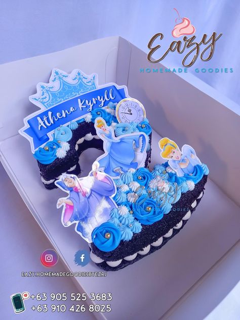 Cinderella Number Cake, Number 1 Cake, Disney Princess Cake Topper, Cinderella Cupcakes, 7 Cake, Cake Pulls, Disney Princess Cake, Cinderella Cake, 1 Cake