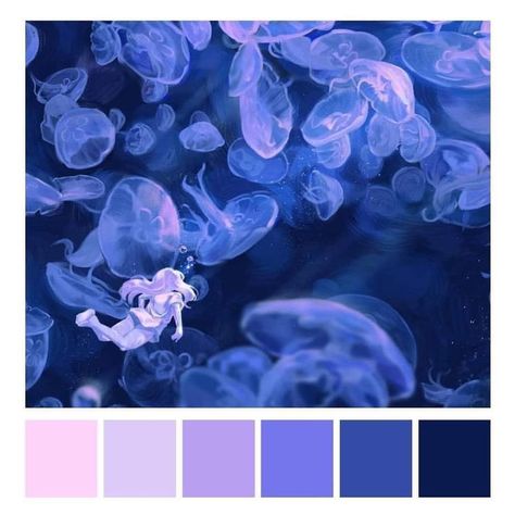 Color Theory Art, Color Design Inspiration, Purple Color Palettes, Hex Color Palette, Color Palette Challenge, Palette Art, Paint Color Palettes, Ocean Colors, Design Seeds