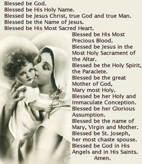 The Divine Praises! :) So beautiful, and so good to keep in mind in having been to Holy Hour :) Divine Praises, Holy Hour, Mary Mother Of God, Blessed Be, Mother Of God, Miracle Prayer, Special Prayers, Beautiful Prayers, The Virgin Mary