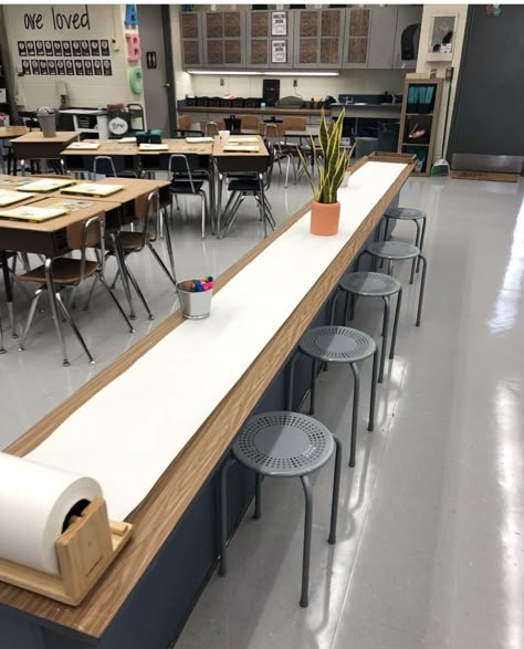 Lab Table, Flexible Seating Classroom, Classe D'art, Classroom Goals, Dream Classroom, Classroom Makeover, Classroom Layout, Elementary Classroom Decor, Classroom Organisation