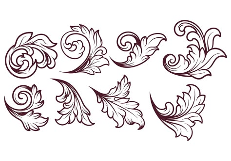 Filigree Tattoo, Ornament Drawing, Tooling Patterns, Engraving Art, Acanthus Leaf, Metal Engraving, Filigree Design, Zentangle Art, Tattoo Lettering