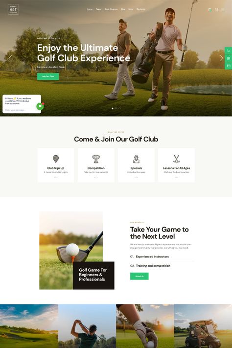 N7 is a golf club and course sports and events WordPress theme available on ThemeForest. It is specifically designed for golf clubs, golf courses, sports clubs, and related businesses to create a professional and engaging website. Golf Website Design, Golf Themed Cakes, Layout Site, Golf Games, Sport Events, Minimal Travel, Sports Website, Golf Theme, Golf Design