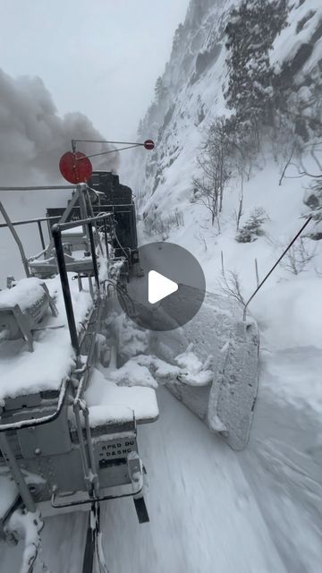 Russell Heerdt on Instagram: "Snow fighting in the Rockies.  This machine is called a Flanger. Flanger OF was built in 1881 and weighs 30tons. It has two air operated wings controlled from the caboose being the flanger. When a major winter storm brings a significant amount of snow the Flanger is called out to clear the line to keep passenger trains running without delay." Old Train Pictures, Train In Snow, Trains In Snow, Cars In Snow, Video Snow Falling, Aircraft Mechanic, Snow Vehicles, Art Stars, Snow Machine