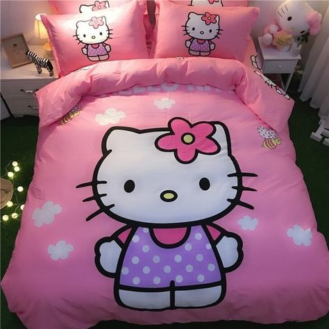 Cama Da Hello Kitty, Hello Kitty Bed, Sanrio Stuff, Hello Kitty House, Hello Kitty Clothes, Kawaii Room Decor, Hello Kitty Aesthetic, Melody Hello Kitty, Hello Kitty My Melody