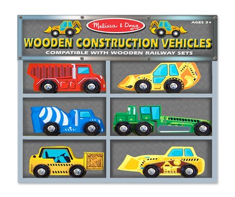 Amazon.com: Melissa & Doug Deluxe Wooden Construction Vehicles Set: Toys & Games Block Play, Pink Truck, Wooden Construction, Play Vehicles, Wooden Train, Melissa & Doug, Thomas The Train, Toy Blocks, Construction Vehicles