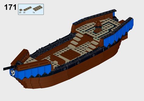 Lego Pirate Ship Moc, Lego Ship Instructions, Lego Boats, Black Serpent, Lego Pirate Ship, Pirate Lego, Lego History, Black Falcon, Lego Boat