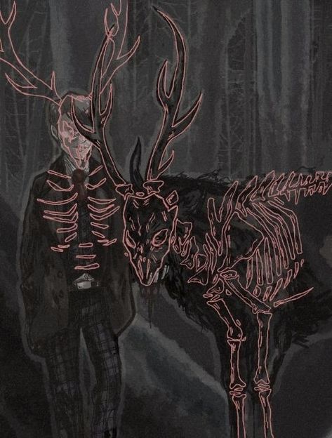 Arte Peculiar, Wow Art, A Deer, Creepy Art, Wallpapers Iphone, Arte Fantasy, Horror Art, Art Plastique, Pretty Art