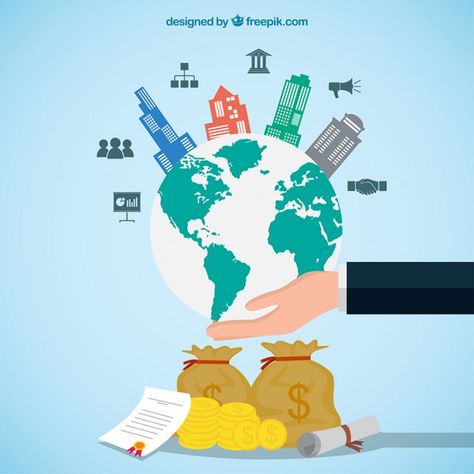 International business concept  Vector | Free Download Free Infographic Elements, Commerce International, Bachelor Of Commerce, Training Manager, Infographic Elements, Conceptual Understanding, Global Supply Chain, Free Infographic, World Economic Forum