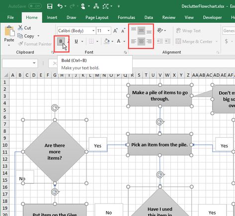 How to Create a Flowchart in Microsoft Excel | MakeUseOf Hr Metrics, Excel Tips And Tricks, Excel Tricks, Microsoft Excel Formulas, Excel For Beginners, Work Hack, Process Map, Excel Hacks, Microsoft Excel Tutorial