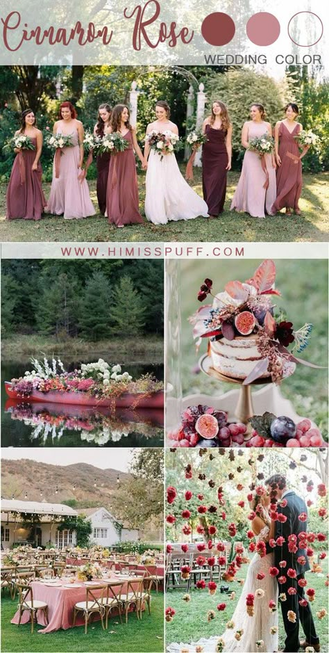 cinnamon rose dusty rose wedding color ideas Cinnamon Rose Wedding, Dusty Rose Wedding Colors, Different Wedding Ideas, Cinnamon Rose, Popular Wedding Colors, Pink Wedding Colors, Wedding Color Ideas, Wedding Color Trends, Dusty Rose Wedding