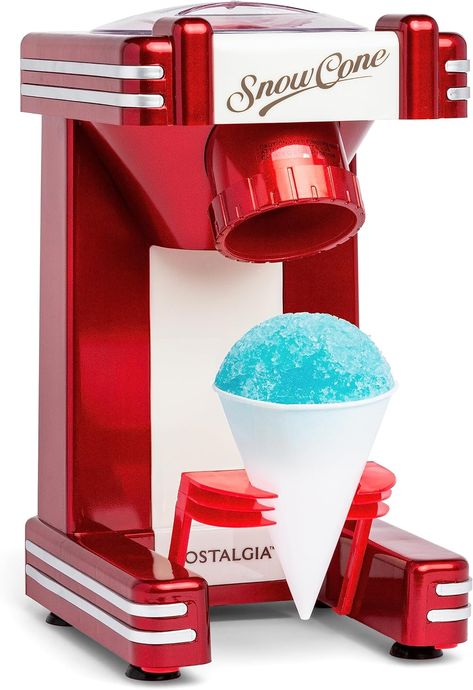 NOSTALGIA SNOW CONE KITS: Works perfectly with all Nostalgia snow cone kits - try the Snow Cone Kit, Snow Cone Syrups, or the Straws and Cups.😀 Fancy Snow Cones, Snow Cone Machine Parties, Alcohol Snow Cone, Mobile Snow Cone Stand, Slushie Maker, Shaved Ice Machine, Slushie Machine, Snow Cone Maker, Ice Shavers