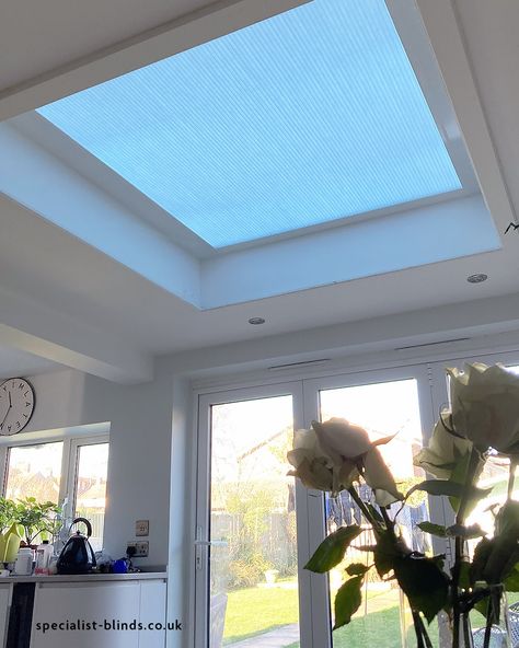 Blinds For Lantern Roof, Roman Blinds In Conservatory, Window Blinds Uk, Conservatory Roof Blinds, Roof Blinds, Lantern Roof, Duck Egg Blue Roman Blinds, Roof Lantern, Free Consultation