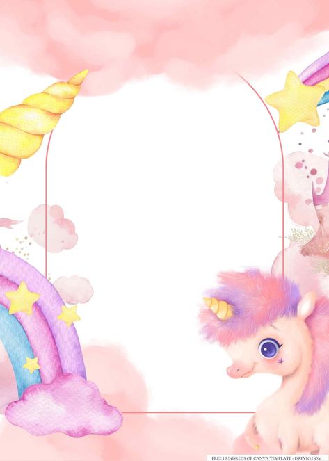 16+ Unicorn Birthday Invitation Templates | Download Hundreds FREE PRINTABLE Birthday Invitation Templates Unicorn Invitation Background, Unicorn Theme Invitation Template, Unicorn Theme Background, Unicorn Invitation Template, Invitation Card Sample, Unicorn Template, Birthday Canvas, Unicorn Birthday Invitation