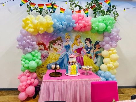 Disney Princess Backdrop Balloons, Princess Balloon Backdrop, Disney Princess Balloon Arch, Disney Princess Balloon Garland, Princess Balloon Arch, Princess Balloon Garland, Disney Princess Backdrop, Princess Balloon Decorations, Princess Backdrops