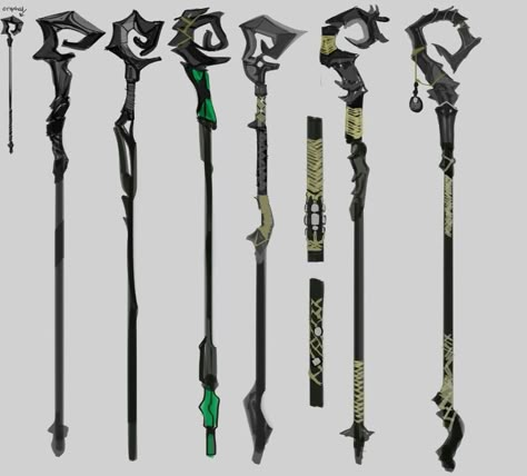 Crozier of St Llothis Magical Staff Art, Sorcerer Staff Concept Art, Dnd Wizard Staff, Wizard Staff Art, Wizard Staff Design, Fantasy Staff Design, Druid Staff Design, Witch Staff Design, Magic Staff Concept Art