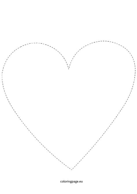 printable-heart-tracing Heart Tracing Free Printable, Valentine Tracing Free Printable, Balloon Outline, Heart Tracing, Heart Map, Heart Printable, Printable Image, Small Heart, Math Worksheets