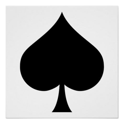 Spade Symbol Poster Spade Symbol, Ace Of Spades Tattoo, Spade Tattoo, Black Spades, Ace Card, Symbol Tattoo, Playing Cards Design, Symbol Tattoos, Wedding Posters