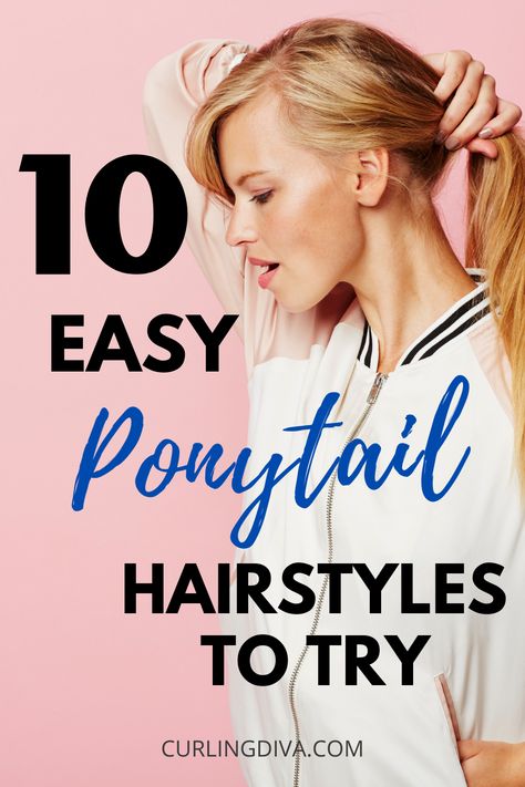 Ways To Do Ponytails, Bangstyle Hair Long Ponytail, Easy Cute Ponytail Hairstyles, Medium Hair Length Ponytails, Mess Ponytail Hairstyles, Ideas For Ponytails, Ponytail Alternatives Simple, Easy Professional Ponytail, Easy Classy Ponytail