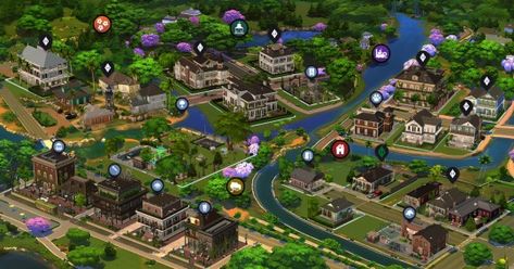 (5) Willow Creek Map Key – @theneighborhoodsave on Tumblr Sims 4 Willow Creek Map Layout Ideas, Sims 4 Willow Creek Map Ideas, Willow Creek Sims 4 Map Ideas, Sims 4 Willow Creek Makeover, Sims Willow Creek, Sims 4 Willow Creek Map Replacement, Sims 4 Map Replacements Willow Creek, Sims 4 Willow Creek, Ts4 Willow Creek