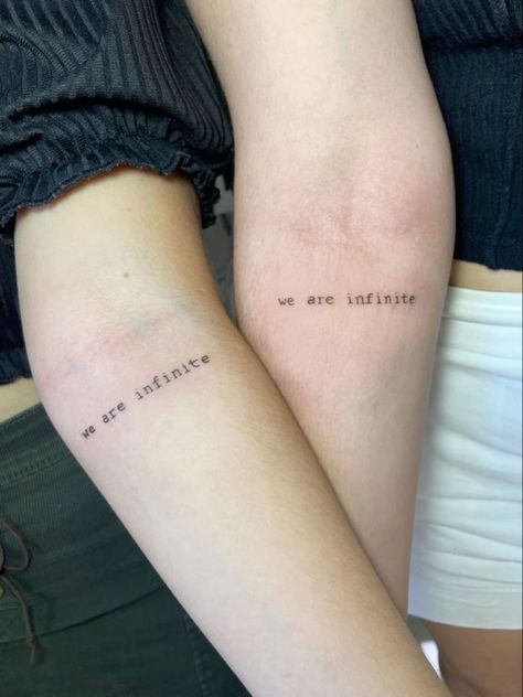 Film Quotes Tattoo, It’s Almost Over It’s Just Begun Tattoo, Film Inspired Tattoos, We Were Infinite Tattoo, Tattoo Movie Inspired, Movie Quotes Tattoos, Perks Of Being A Wallflower Tattoo, Film Tattoo Ideas Movies, Movie Quote Tattoos