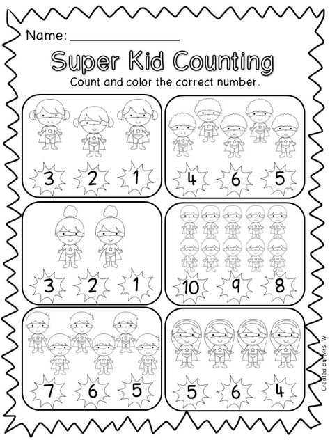 Superhero Preschool, Superhero Math, Superheroes Theme, Kindergarten Classroom Themes, Superhero Crafts, Superhero Classroom, Math Printables, Kindergarten Math Worksheets, Math Activities Preschool