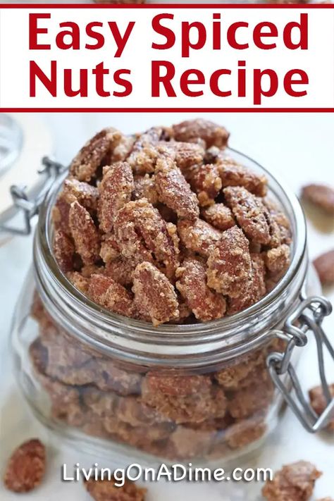 Spiced Nuts Recipe, Cinnamon Roasted Almonds, Christmas Candy Easy, Easy Christmas Candy Recipes, Delicious Holiday Desserts, Spiced Pecans, Christmas Candy Recipes, Nut Recipes, Roasted Almonds