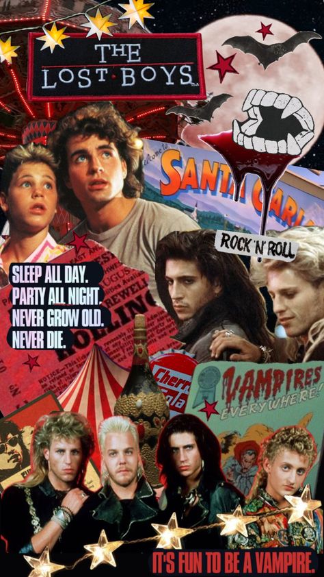 The Lost Boys 1987 directed by Joel Schumacher #vampiremovies #thelostboys #vampire #vampiremovie 80s Aesthetic Wallpaper, Lost Boys Movie, The Lost Boys 1987, Halloween Wallpaper Cute, The Lost Boys, Vampire Movies, Emo Wallpaper, Never Grow Old, Halloween Wallpaper Iphone