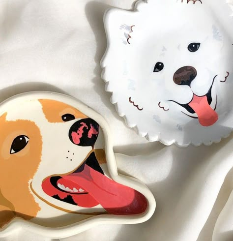 Dog Trinket Dish, Air Dry Clay Dog, Diy Jewellery Dish, Create Your Own World, Diy Pottery Painting, Diy Air Dry Clay, Clay Diy Projects, Clay Crafts Air Dry, Diy Pottery