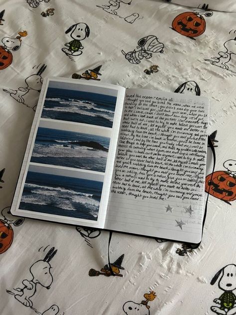 Songs About The Ocean, Ocean Journal Page, Ocean Journal Ideas, Beach Journal Ideas, Song Book Journal, 2024 Journal Ideas, Beach Journaling, Music Journal Ideas, Ocean Scrapbook