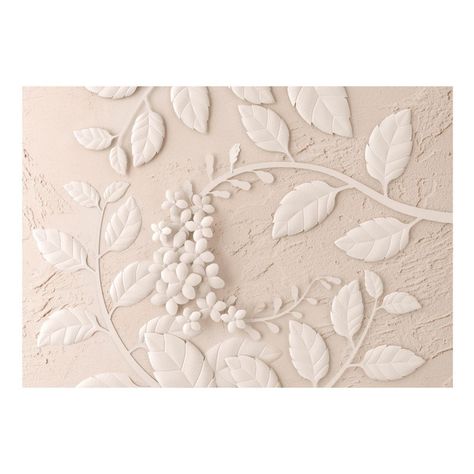 Wildon Home® Prochoros Peel & Stick Wall Mural | Wayfair Flowers Beige, Beige Room, Wall Fabric, Poster Room, Paper Flower Wall, Nursery Wallpaper, Accent Wallpaper, Leaf Flowers, New Wall