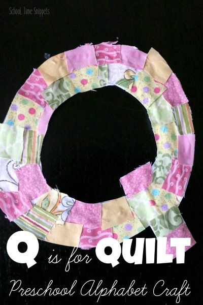 Letter Q Craft, Owls Preschool, Preschool Artwork, Q Craft, Letter Q Crafts, Alphabet School, Q Is For Quilt, Preschool Letter Crafts, Alphabet Crafts Preschool