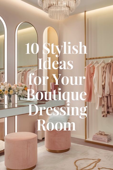 Elevate your dressing room with these 10 stylish ideas. From statement lighting to luxe mirrors and cozy seating, create a boutique-inspired haven you’ll love. Bedroom Turned Dressing Room, Dressing Room Styling, Dressing Room Wall Ideas, Turn Spare Room Into Dressing Room, Small Bathroom With Dressing Room, Romantic Closet Ideas, Dressing Room Decoration Ideas, Rugs For Dressing Room, In Home Dressing Room Ideas