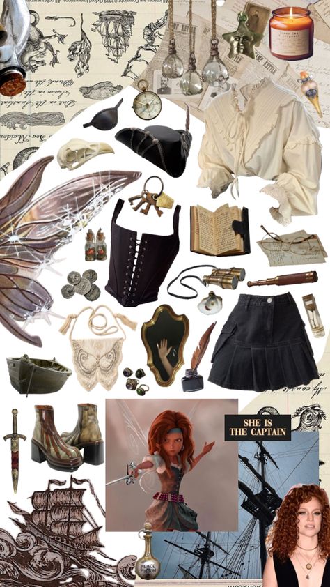 #pirate #piratecore #pirateaesthetic #styleinspo #style #outfitinspo #beauty #vibes #aesthetic #aestheticboard #aestheticmoodboard #zirana #fairy #moodboard Fairy Moodboard, Pirate Hair, Pirate Cosplay, Pirate Fairy, Pirate Outfit, Fair Outfits, Pirate Fashion, Beauty Vibes, Fairy Clothes