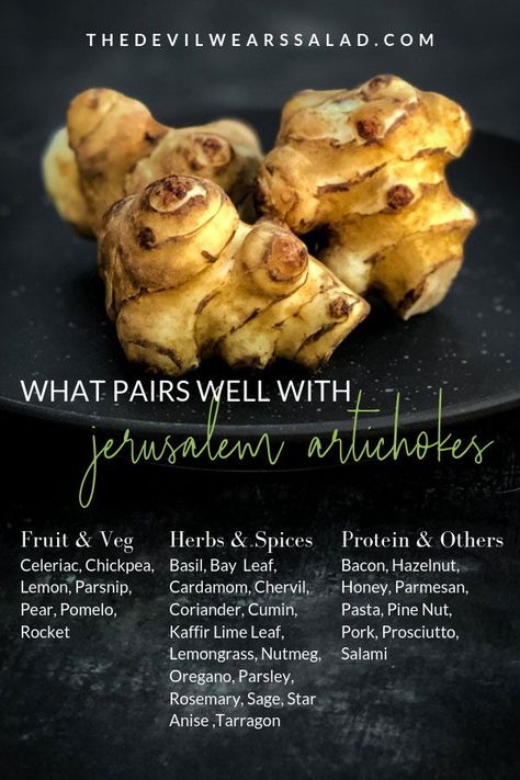 At #thedevilwearssalad we love Jerusalem artichoke in our salad recipes. If you're wanting to try to create your own wow! salad for when you're entertaining next, refer to our Jerusalem artichoke ingredient pairings for some great ideas. #saladrecipes #foodpairing #saladsalad #jerusalemartichokesalad Crispy Artichoke Salad, Artichoke In Oil Recipes, Jersulem Artichokes, Crispy Roasted Artichokes, Artichokes Recipes, Jeruselum Artichoke, Savory Hand Pies Recipes, Cottage Cooking, Creative Dishes