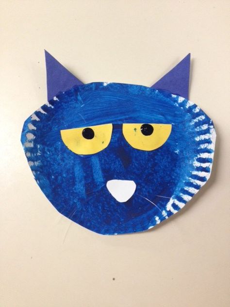 Pete The Cat Paper Plate Craft, Pete The Cat Theme Preschool, Pete The Kittys First Day Of Preschool, Pete The Cat Valentine Craft, Pete The Cat Preschool Craft, Pete The Cat Art Preschool, Pete The Cat Activities For Toddlers, Pete The Cat Decorations, Pete The Cat Crafts For Toddlers