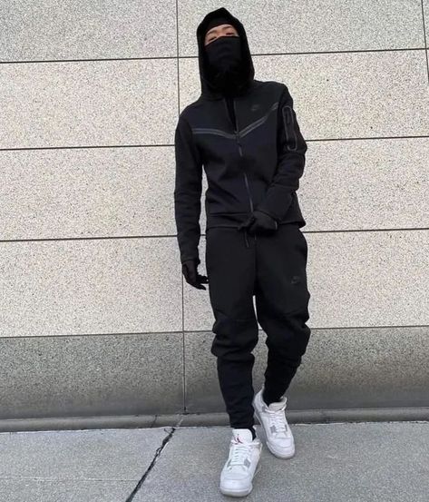 Follow 4 more Men In Nike Tech, Black Tech Fleece Outfit, Tuta Tech Nike, Black Nike Tech Fleece Drip, Nike Tech Fleece Outfit Men Black, Nike Sets For Men, Tuta Tech, Drip Outfit Men Black, Tech Fleece Drip