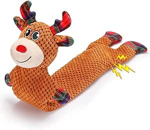 Malier Christmas Dog Toys, 22'' Squeaky Dog Toys Plush Reindeer Dog Toy for Medium Small Dogs, Durable Interactive Dog Chew Toys Dog Reindeer Toys Christmas Dog Toys, Dog Reindeer, Christmas Dog Toy, Reindeer Dog, Pet Stockings, Christmas Dog Collar, Dog Winter Coat, Interactive Dog Toys, Dog Christmas Gifts