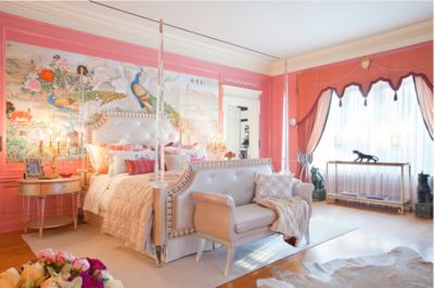 Pink Eclectic Bedroom Designed by Woodson & Rummerfield's House of Design. Eclectic Bedroom Design, Bedroom Ideas Pinterest, Vintage Bedroom Decor, Victorian Bedroom, Pink Bedrooms, Eclectic Bedroom, Girl Bedroom Designs, Small Room Design