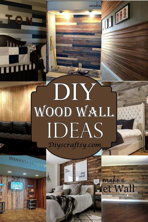 20 DIY Wood Wall Ideas Diy Accent Wall Wood Design, Interior Wood Walls Ideas, Wood Wall Paneling Makeover, Wood Wall In Bedroom Ideas, Bedroom Focal Wall Ideas Wood, Wood Wall Projects Easy Diy, Inexpensive Wood Wall Ideas, Wood Wall Design Ideas Rustic, Rustic Wall Covering Ideas