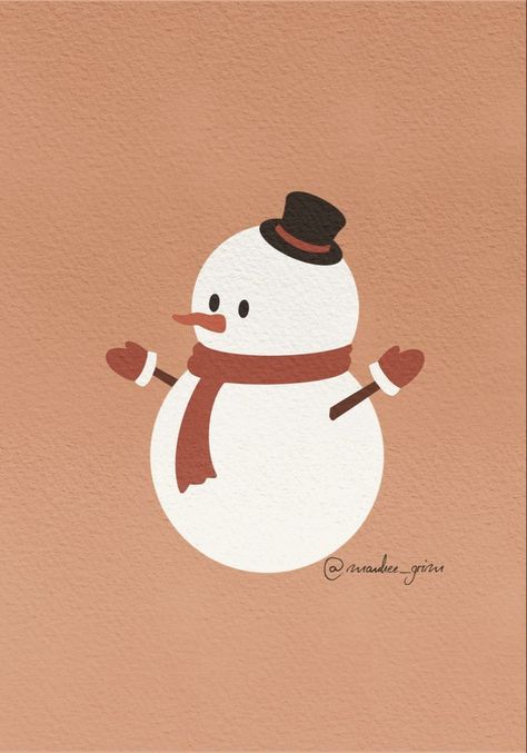 Aesthetic Snowman Drawing, Xmas Profile Pictures, Preppy Christmas Drawings, Christmas Drawing Snowman, Snowman Wallpaper Aesthetic, Snowman Aesthetic Wallpaper, Cute Christmas Profile Pics, Cristmass Draw, Christmas Wallpaper Drawing