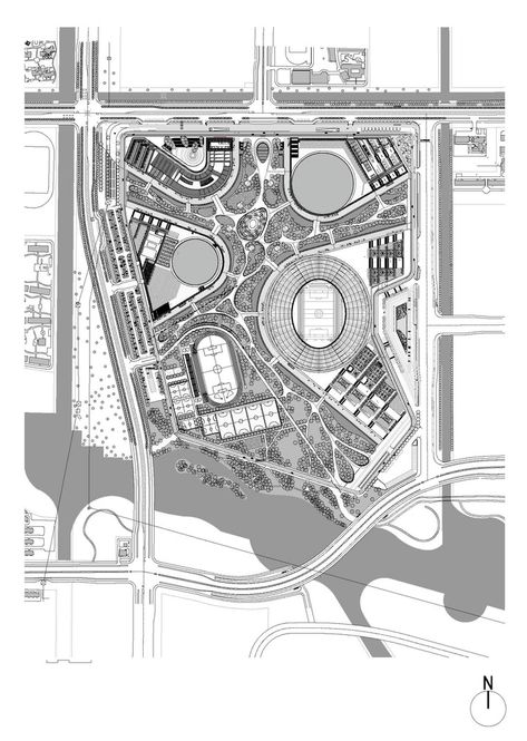 Site Development Plan, Sports Facility Architecture, Masterplan Architecture, Sports Facility, Stadium Architecture, Sports Centre, Urban Design Plan, Sport Center, Stadium Design