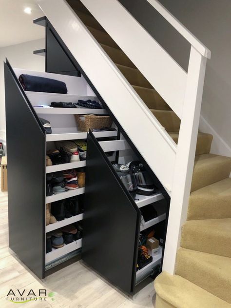 Under stairs shoe storage