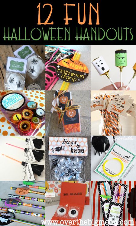 12 Fun handout ideas for Halloween night! These are some cute ideas and not to difficult! Halloween Handout Ideas, Halloween Handouts, Halloween Handout, Diy Halloween Gifts, Halloween Goodies, Halloween Pins, Halloween Snacks, Holiday Halloween, Family Diy