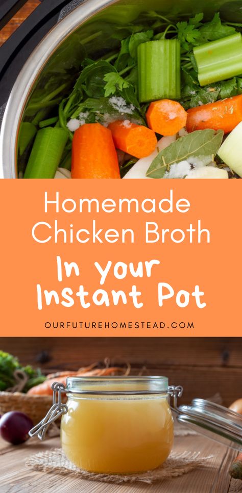 Broth Instant Pot, Instant Pot Broth Chicken, Instapot Chicken Broth Recipes, Chicken Broth Instant Pot Recipe, Chicken Broth Instant Pot, Instapot Chicken Broth, Instant Pot Chicken Broth, Homemade Chicken Broth Instant Pot, Pressure Cooker Chicken Broth