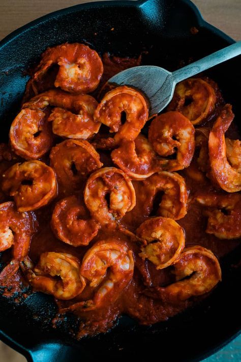 Camarones A La Diabla Recipe, Deviled Shrimp, Mexican Bread Pudding, Mexican Shrimp Recipes, Hispanic Dishes, Red Chile Sauce, Mexican Bread, Slender Kitchen, Lent Recipes