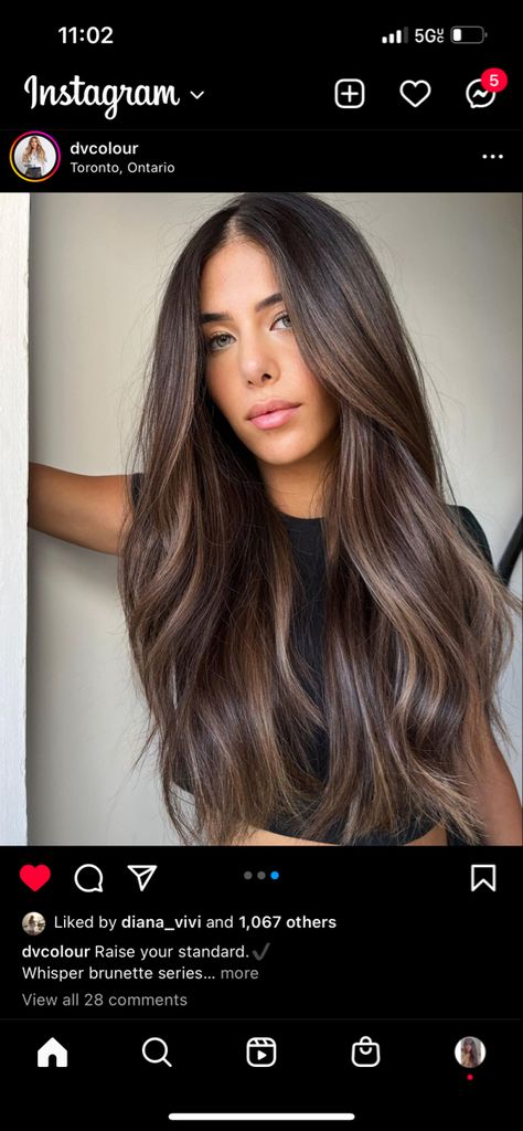 Rich Brunette With Dimension, Brunette Cool Tone Balayage, Ashy Balayage On Dark Hair, Soft Dimensional Brunette, Cool Tone Brunette Balayage, Brown Dimensional Hair, Brunette Dimensional Hair, Brunette Vibes, Dimensional Brown