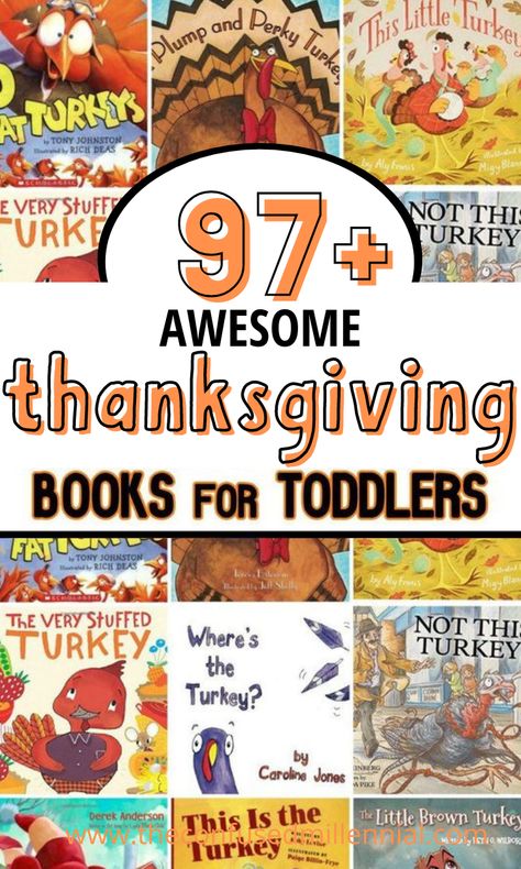 97 Thanksgiving Books For Toddlers and young children! lots of fun, interesting and unique November books for kids based on the best recommendations from adults for their kids first thanksgiving! #thanksgivingbooks #booksforkids #booklist #preschoolbooks #kindergartenbooks #firstgradebooks #toddlerbooks Preschool Thanksgiving Books, Thanksgiving Books For Toddlers, Fall Books For Toddlers, November Books For Kids, Thanksgiving Books Preschool, Thanksgiving Books For Kids, Thanksgiving Picture Books, Thanksgiving Readings, Thanksgiving Toddler