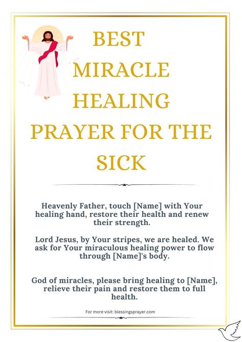 Miracle Healing Prayer For The Sick Prayer For Illness, Short Prayer For Healing Sick Family, Scripture For Sickness And Healing, Miracle Prayer For The Sick, Jesus Healing The Sick, Praying For A Miracle Healing, Miracle Healing Prayer, Friends Bible Verse, Bible Verses About Relationships